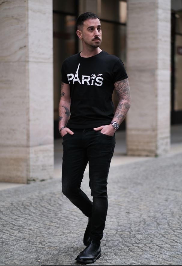 DieDes - Paris Shirt Schwarz Männer